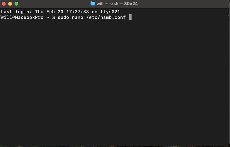 Screenshot of terminal editing the nsmb file