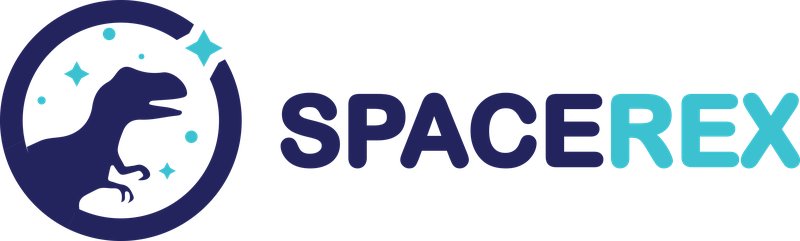 SPACEREX logo with primary color scheme